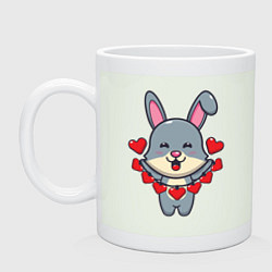 Кружка керамическая Love Rabbit, цвет: фосфор