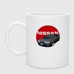 Кружка керамическая Nissan B-14, цвет: белый