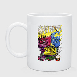 Кружка керамическая Zen - intergalactic ninja, цвет: белый