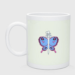 Кружка керамическая Бабочка Джолин Куджо, цвет: фосфор