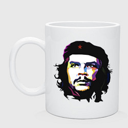 Кружка керамическая Coloured Che, цвет: белый