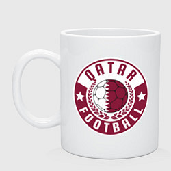 Кружка керамическая Футбол - Катар, цвет: белый