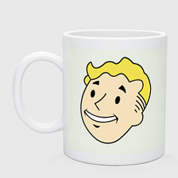 Кружка керамическая Vault boy head, цвет: фосфор