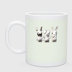 Кружка керамическая Rayman Raving Rabbids - characters, цвет: фосфор