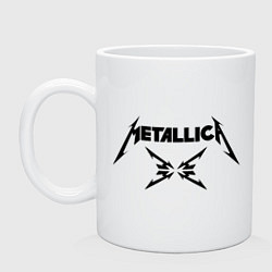 Кружка керамическая Metallica, цвет: белый