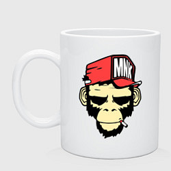 Кружка керамическая Monkey Swag, цвет: белый