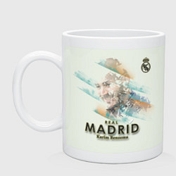 Кружка керамическая Real Madrid-Karim Benzema 2, цвет: фосфор