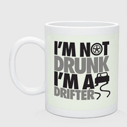 Кружка керамическая Я не пьяный, я дрифтер, цвет: фосфор