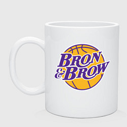 Кружка керамическая Bron & Brow, цвет: белый