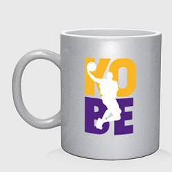 Кружка керамическая Kobe fly, цвет: серебряный