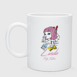 Кружка керамическая Linda - pulp fiction, цвет: белый