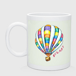 Кружка керамическая Яркий воздушный шар, цвет: фосфор