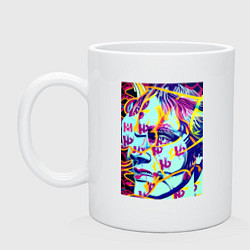 Кружка керамическая Andy Warhol - pop art - self-portrait, цвет: белый