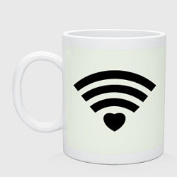 Кружка керамическая Wi-Fi Love, цвет: фосфор