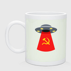 Кружка керамическая Тарелка СССР, цвет: фосфор