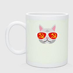 Кружка керамическая Котик СССР, цвет: фосфор