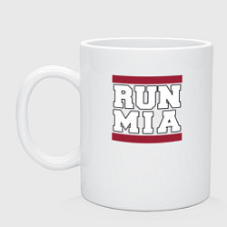 Кружка керамическая Run Miami Heat, цвет: белый