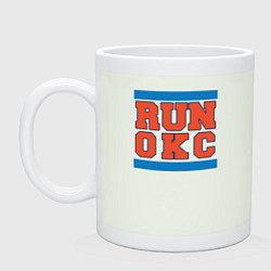 Кружка керамическая Run Oklahoma City Thunder, цвет: фосфор