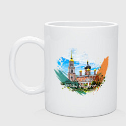 Кружка керамическая Великий Новгород, цвет: белый