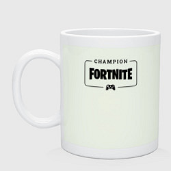 Кружка керамическая Fortnite gaming champion: рамка с лого и джойстико, цвет: фосфор