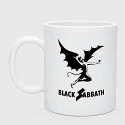 Кружка керамическая Black Sabbath, цвет: белый