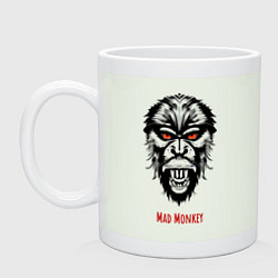 Кружка керамическая Mad monkey, цвет: фосфор