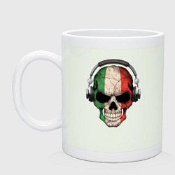 Кружка керамическая Italy skull music, цвет: фосфор