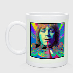 Кружка керамическая Brian Jones Glitch Modern Art, цвет: фосфор