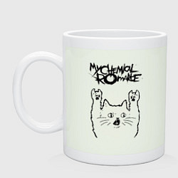 Кружка керамическая My Chemical Romance - rock cat, цвет: фосфор