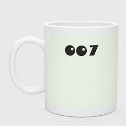 Кружка керамическая Number 007, цвет: фосфор