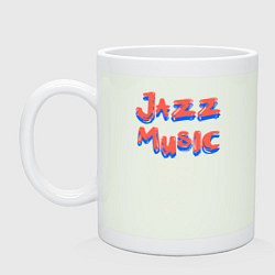 Кружка керамическая Music jazz, цвет: фосфор