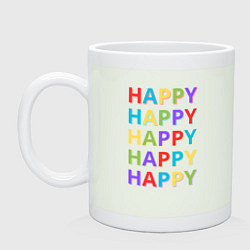 Кружка керамическая Разноцветное счастье, цвет: фосфор