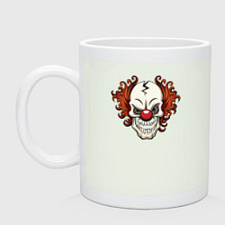 Кружка керамическая Clown skull, цвет: фосфор