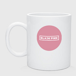 Кружка керамическая Black pink - emblem - group, цвет: белый