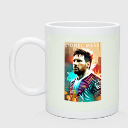 Кружка керамическая Lionel Messi - football - striker, цвет: фосфор