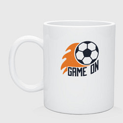 Кружка керамическая Game on football, цвет: белый