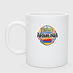 Кружка керамическая Adventure Armenia, цвет: белый