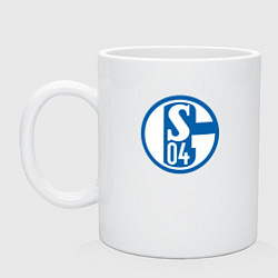 Кружка керамическая Schalke 04 fc club, цвет: белый