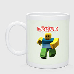 Кружка керамическая Roblox бегущий персонаж, цвет: фосфор