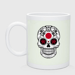 Кружка керамическая Japan skull, цвет: фосфор