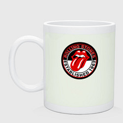 Кружка керамическая Rolling Stones established 1962, цвет: фосфор