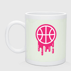 Кружка керамическая Pink basketball, цвет: фосфор