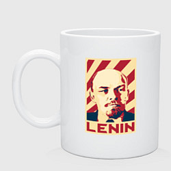 Кружка керамическая Vladimir Lenin, цвет: белый