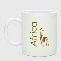 Кружка керамическая Жираф цвета Африки, цвет: фосфор