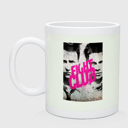 Кружка керамическая Fight club - pink title, цвет: фосфор