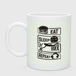 Кружка керамическая Есть спать bmx, цвет: фосфор