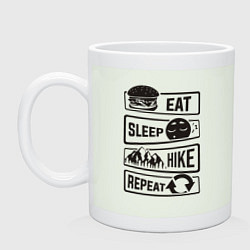 Кружка керамическая Есть спать туризм, цвет: фосфор