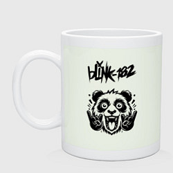Кружка керамическая Blink 182 - rock panda, цвет: фосфор