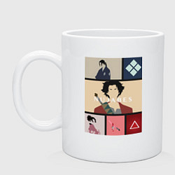 Кружка керамическая Самурай Чамплу Мугэн, цвет: белый