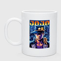 Кружка керамическая Jojo - Jotaro Kujo ai art, цвет: белый